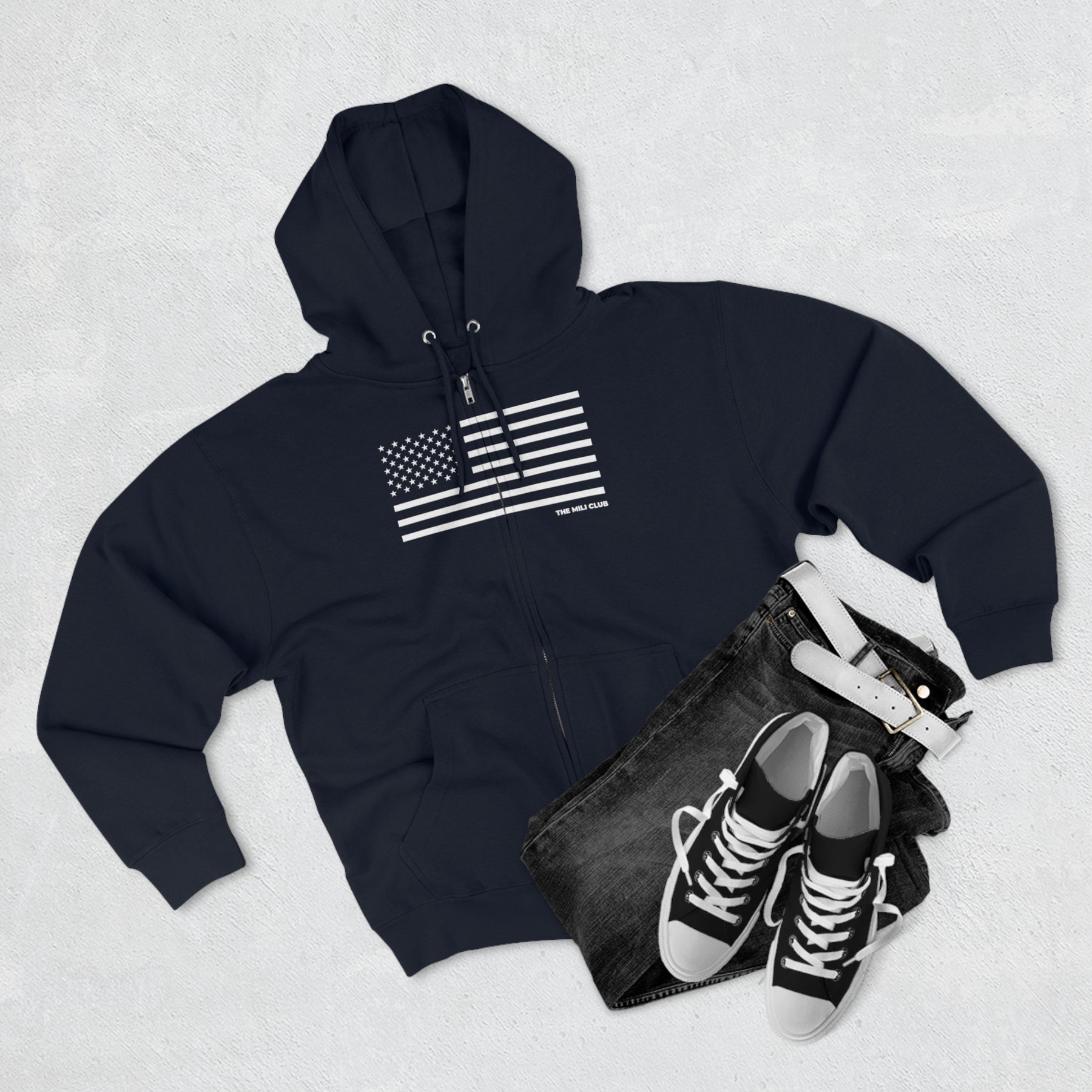 USA Flag - Zip Hoodie